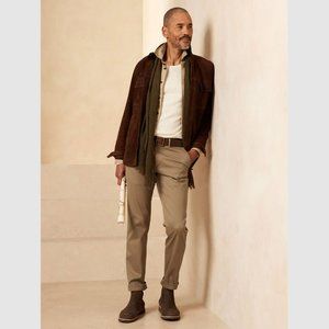 Banana Republic Tapered Rapid Movement Chino Airforce Khaki Sz 42x34